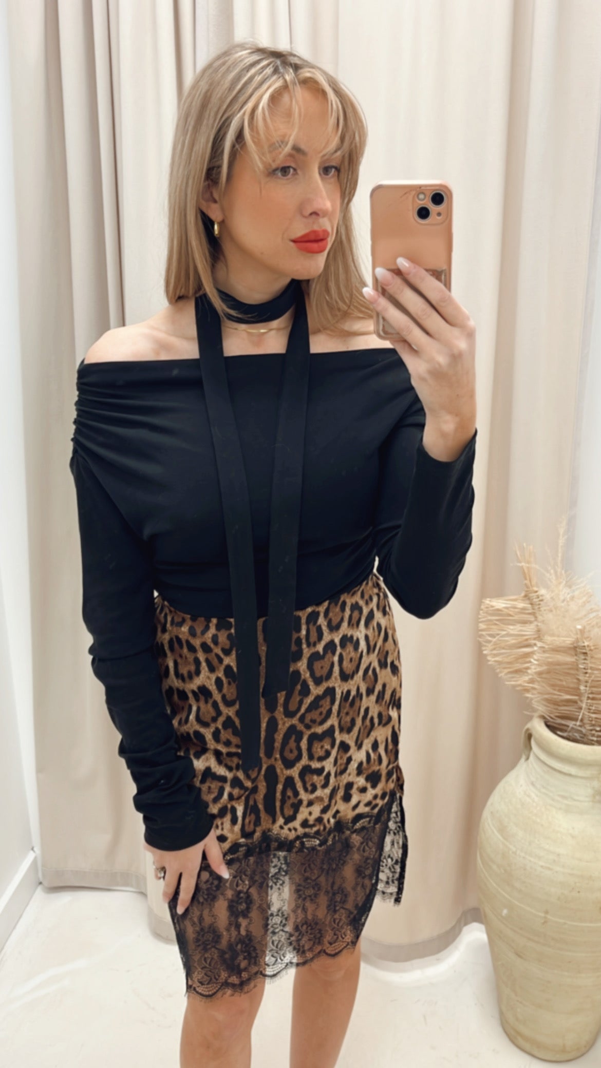 CLARISSA OFF-SHOULDER TOP WITH SCARF