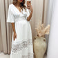 NEW BARCELONA LACE DETAIL MAXI (WHITE)