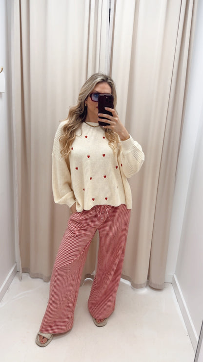 HILDE LS EMB PULLOVER EX KNT