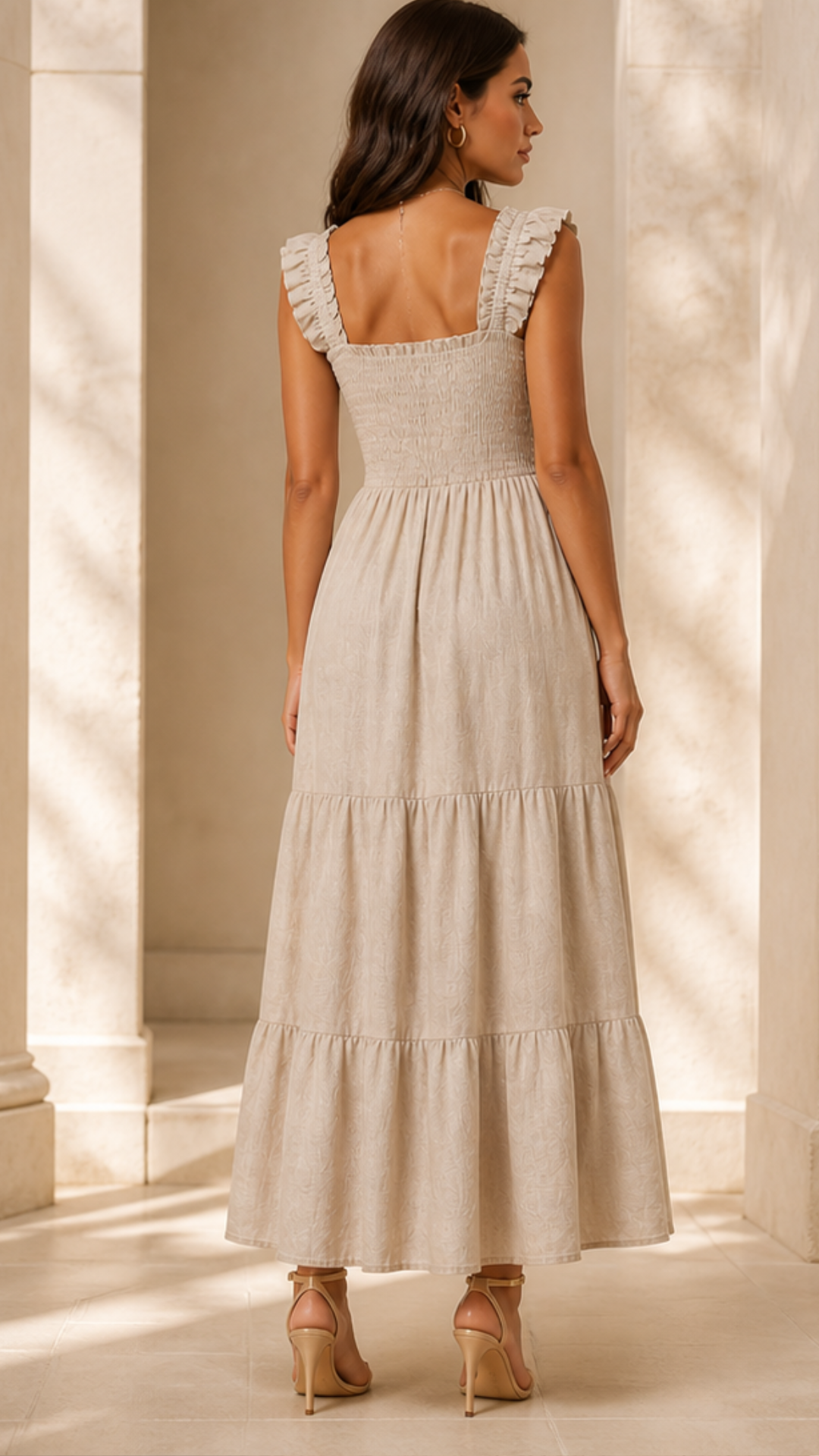 SLEEVELESS LINEN MAXI DRESS