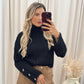 ESTELLA RIBBED SWEATER (BLACK)