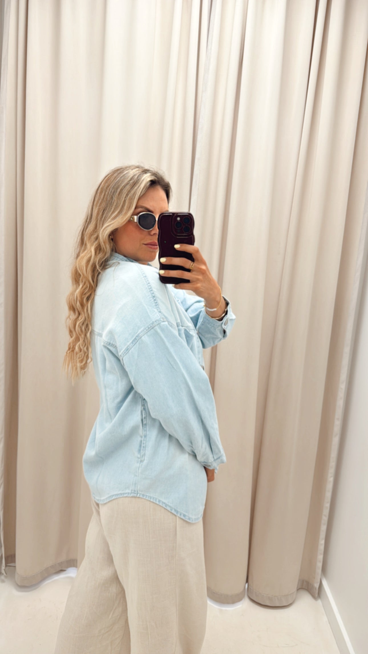 HOLLY DENIM SHACKET (LIGHT WASH)