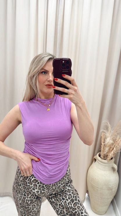 NEW BELISE MOCK NECK TANK (PURPLE)