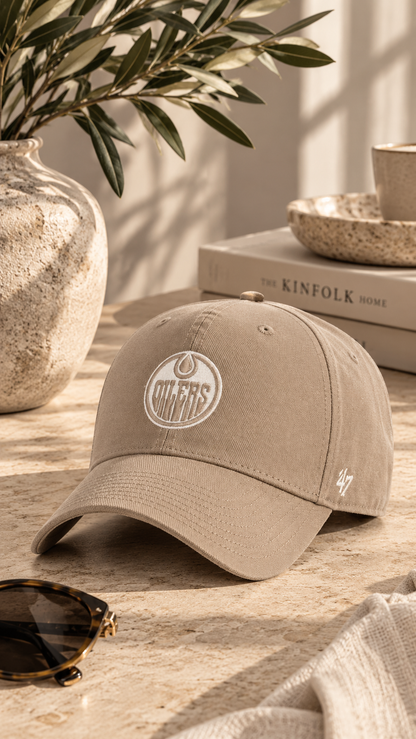 OILERS FOUNDATION BASEBALL HAT (TANNED) | 47