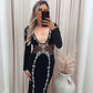 VELVET MESH RHINESTONE EMBELLISHED (BANJUL)