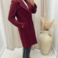 LONGLINE DRESS COAT (DEEP BURGUNDY)