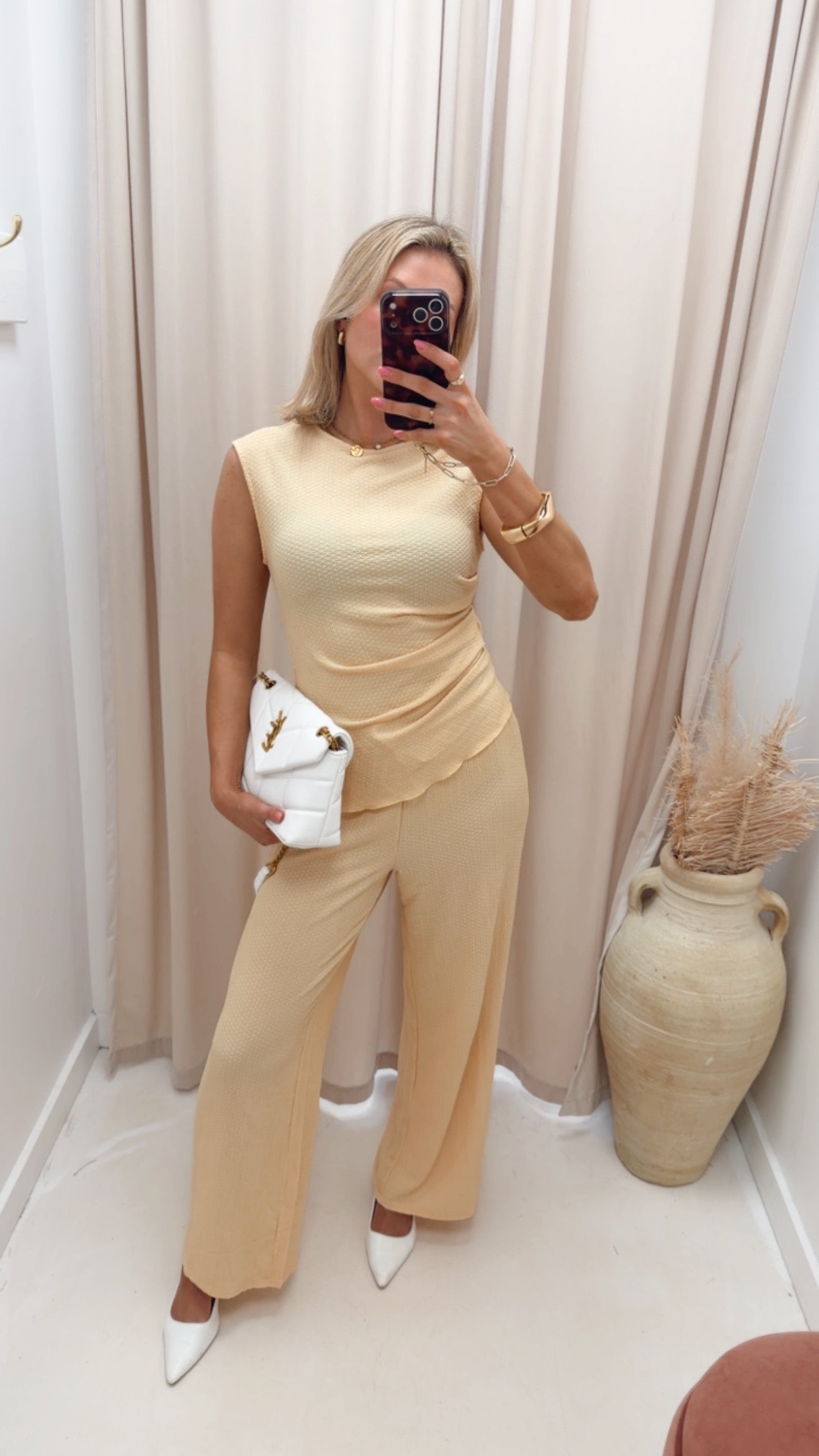 DAISY TWO PIECE PANT SET (BUTTER YELLOW)