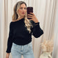ARLA RIBBED SWEATER (BLACK)
