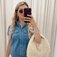 APRIL DENIM TOP