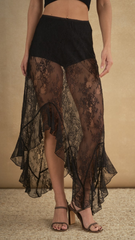 ASYMMETRIC RUFFLE SKIRT