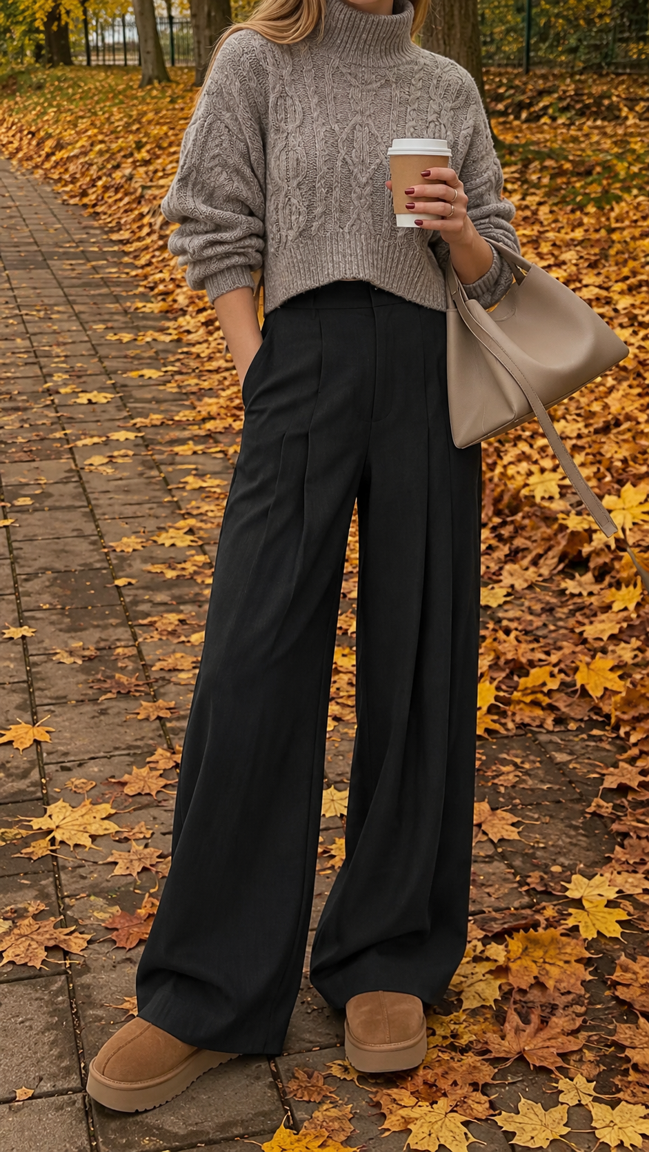 HILDE CABLE KNIT SHORT CABLE (BEIGE)