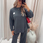 CLASSIC CORDUROY SWEATER AND TROUSER SET (CHARCOAL)