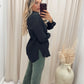 NAOMIE BUTTON UP BLOUSE (BLACK)