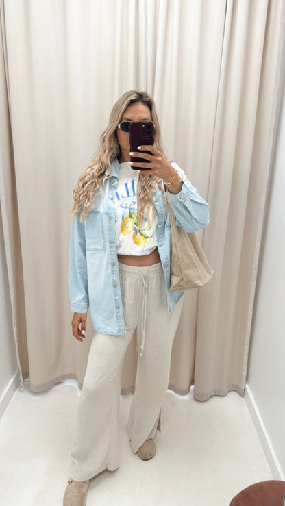 HOLLY DENIM SHACKET (LIGHT WASH)