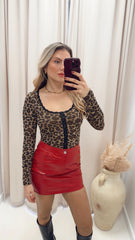 ANIMAL PRINT LACE TOP