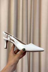 NEW NAOMI KITTEN HEEL (WHITE)