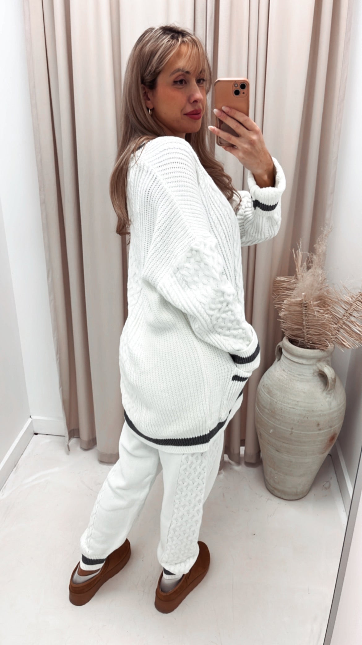 ISABELLE KNIT LUX LOUNGE SET (IVORY)