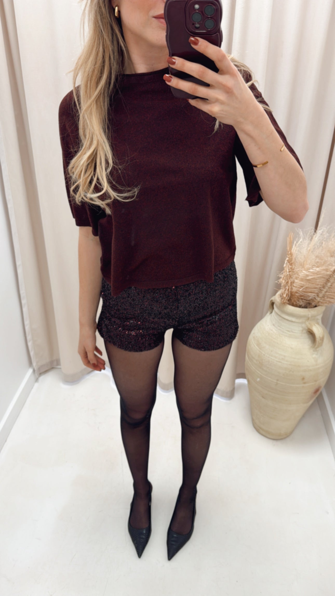 TATIANA SEQUIN SHORTS (BLACK | SILVER | BURGUNDY)