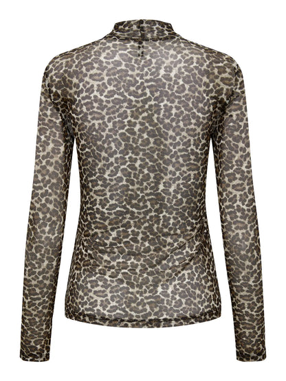 ERICA MESH TOP (ANIMAL PRINT) | ONLY