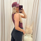 LEA REVERSIBLE TANK (BURGUNDY) | ONLY