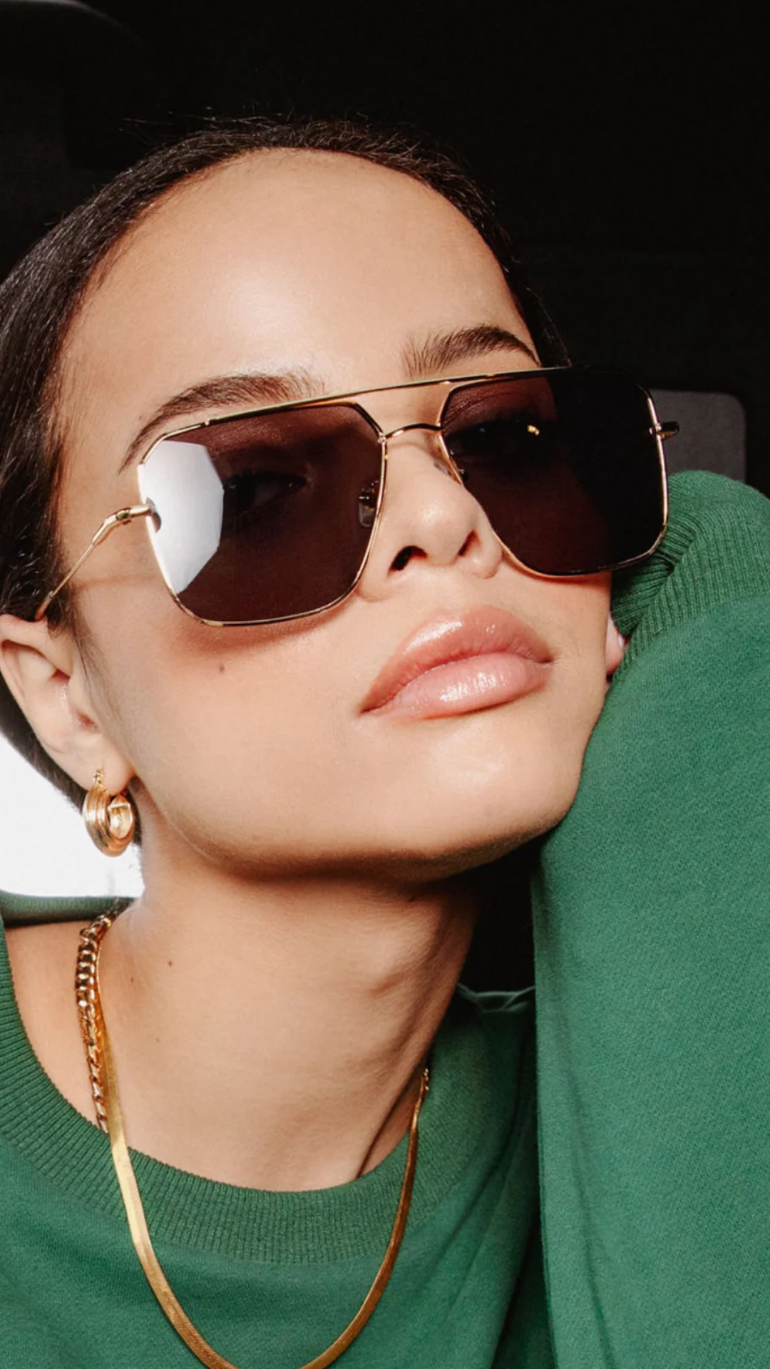 BLAKE SUNGLASSES  (GOLD/BLACK) | SHADY LADY