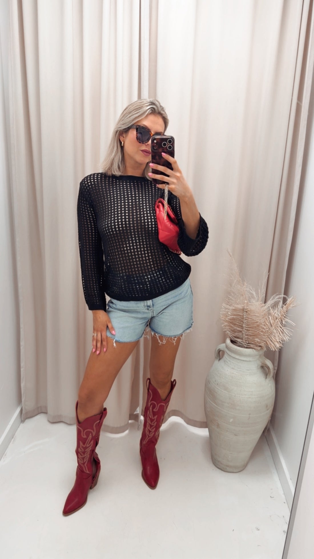 HOLLOW OUT LONG SLEEVE SWEATER