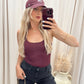LEA REVERSIBLE TANK (BURGUNDY) | ONLY