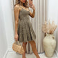 NEW JENNA DENIM MINI DRESS (ANIMAL PRINT)