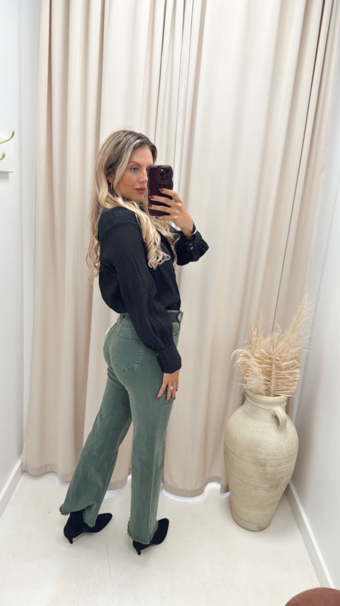 WILLOW DENIM BOOTCUT JEAN  (OLIVE)
