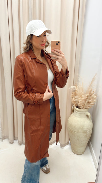 NEW NATALIA TRENCH COAT (COGNAC)