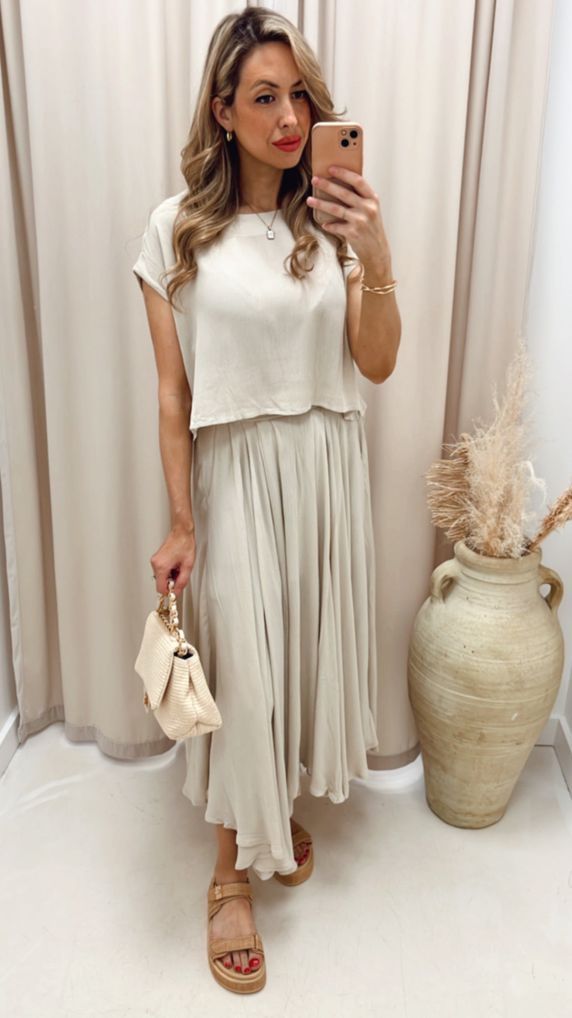 ZOEY TEE CROP AND SKIRT SET (HOT RESTOCK)