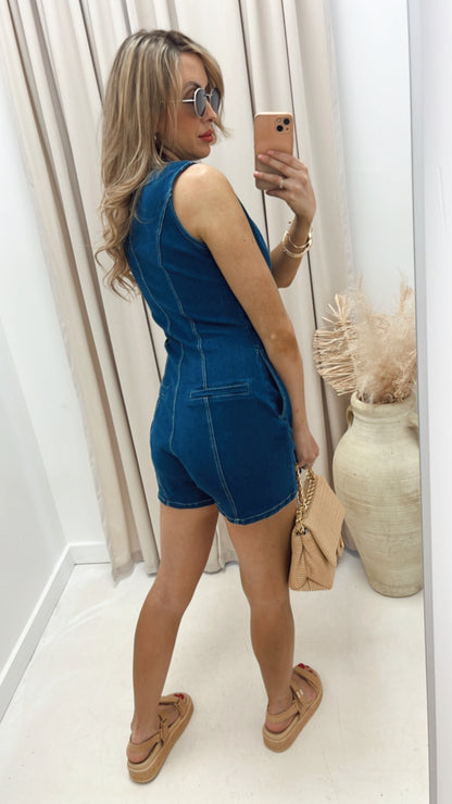 BRITNI DENIM ROMPER (HOT RESTOCK)