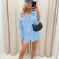 POPPY STRIPED SHIRT DRESS (BLUE)