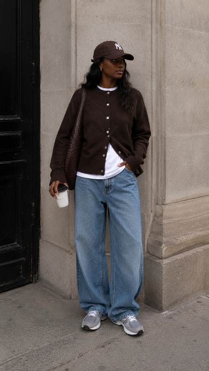 SIMON CARDIGAN (ONLY) | BROWN