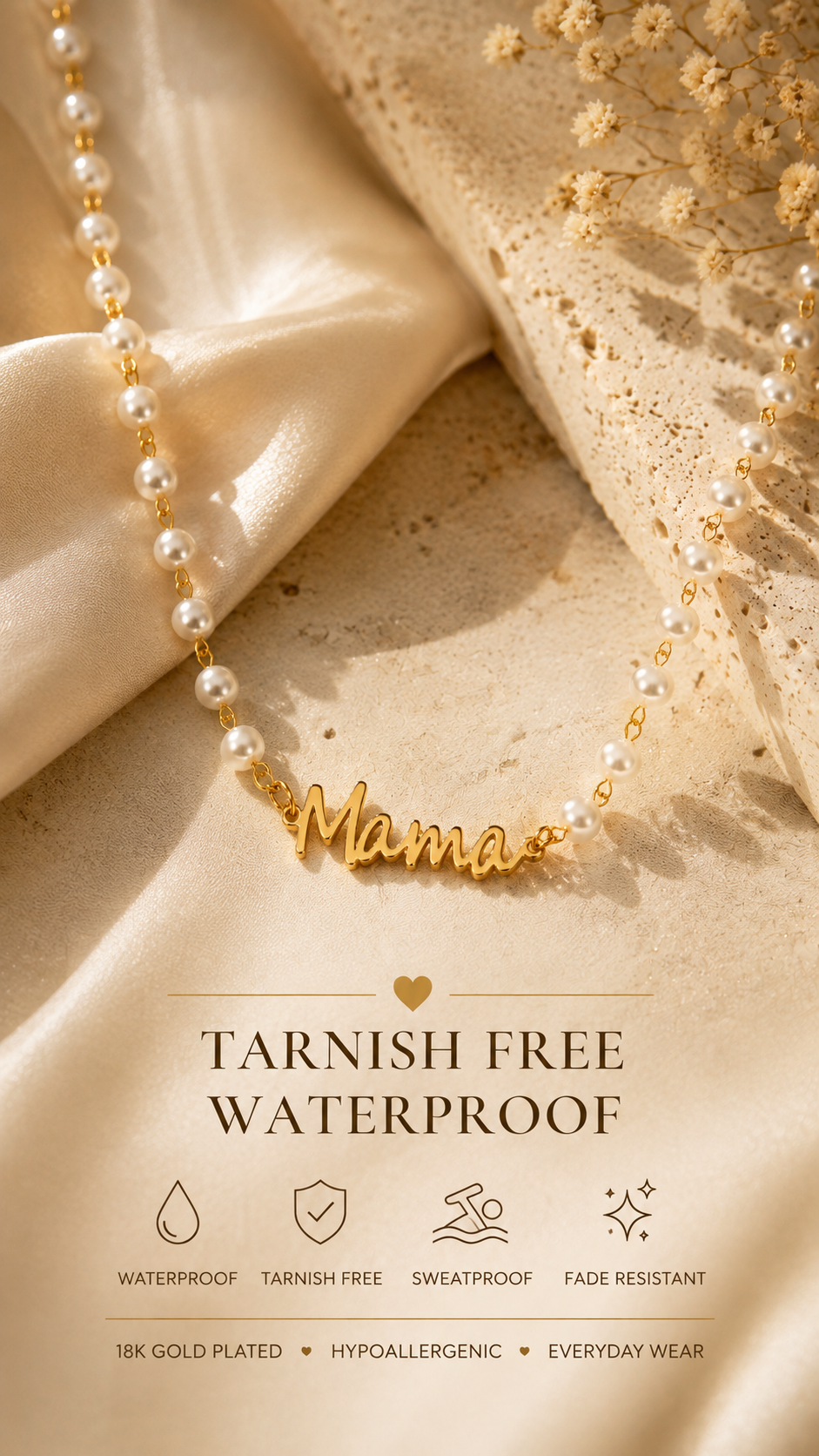 MAMA PEARL CHOCKER GOLD NECKLACE