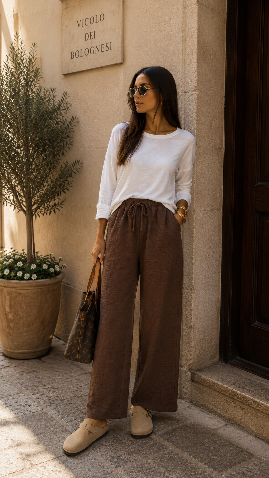 BECKY AIRFLOW PANT (BROWN)