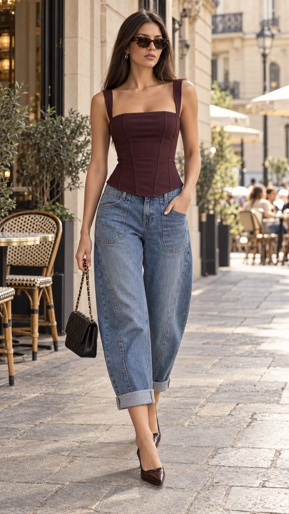 CHERIE CORSET TOP (PLUM)