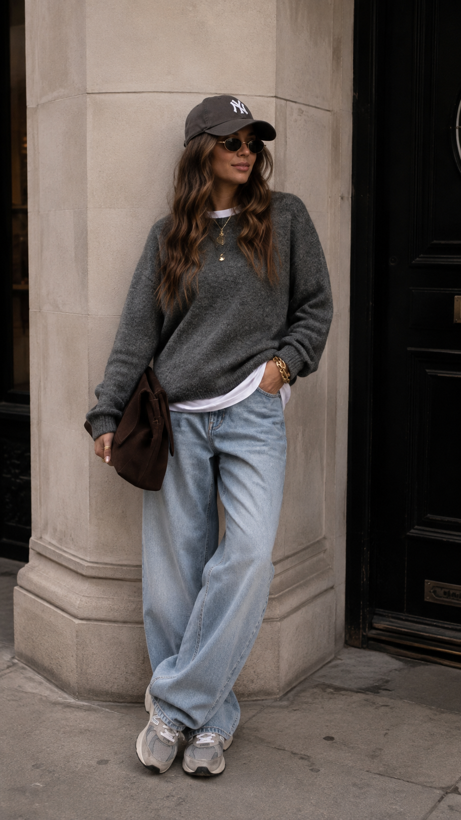 OLIVIA CREW NECK SWEATER | ONLY (CHARCOAL)