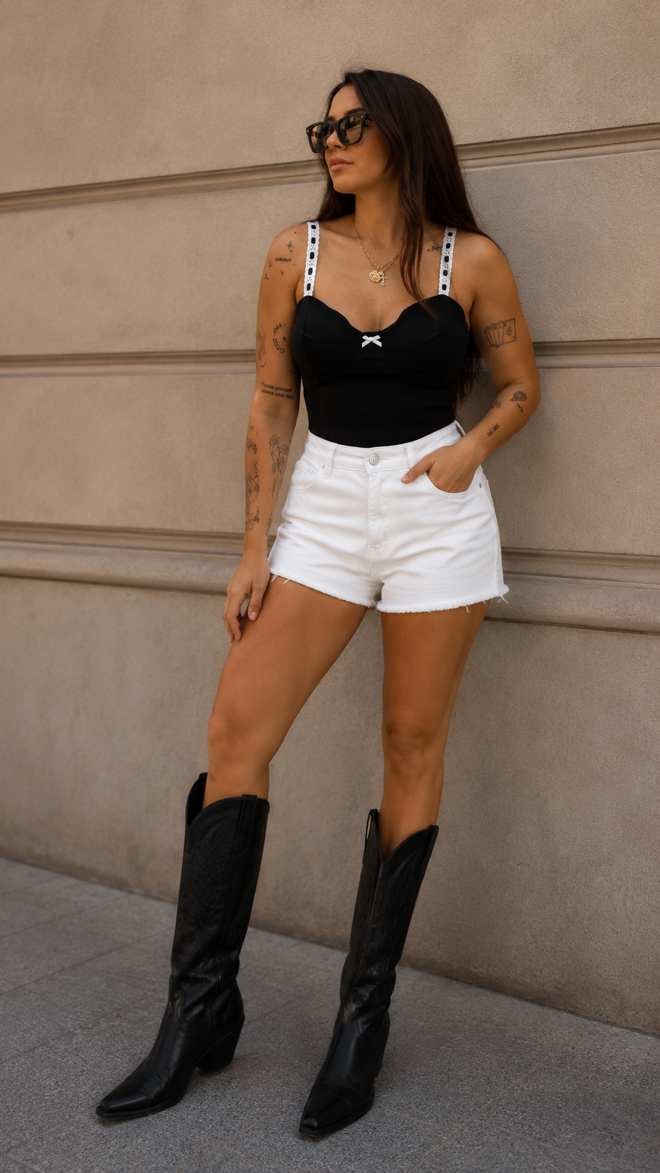 NEW BARDOT BUSTIER CROP (BLACK)