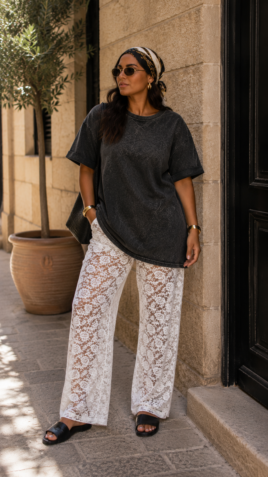 NEW PORTIA LACE PANT (WHITE)