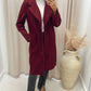 LONGLINE DRESS COAT (DEEP BURGUNDY)