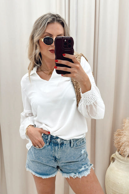 NEW BRANDY BLOUSE (WHITE)