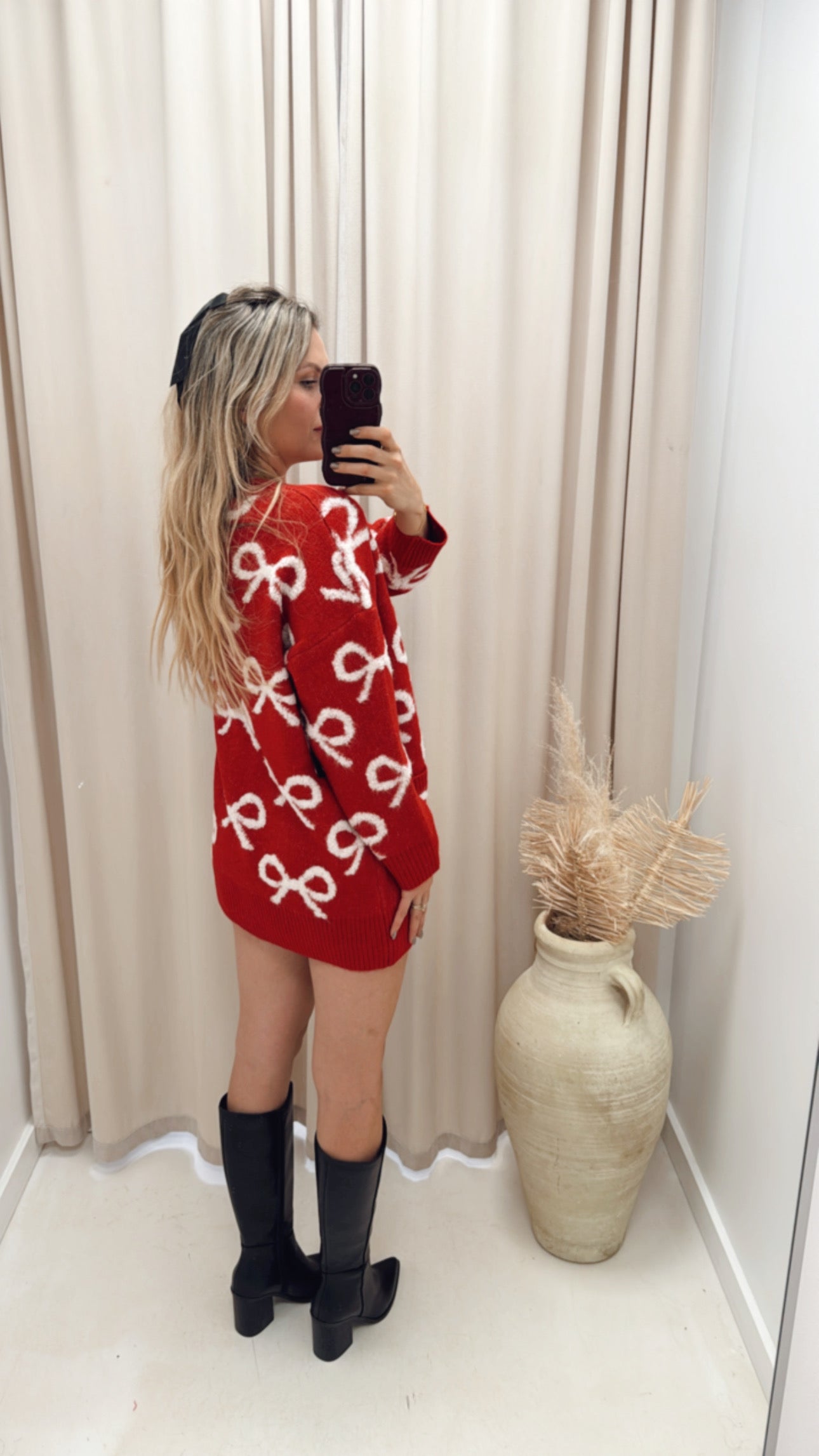 SYDNI OVERSIZED BOW CARDIGAN