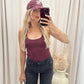 LEA REVERSIBLE TANK (BURGUNDY) | ONLY