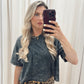 WYOMING CROP T-SHIRT (ASH BLACK)