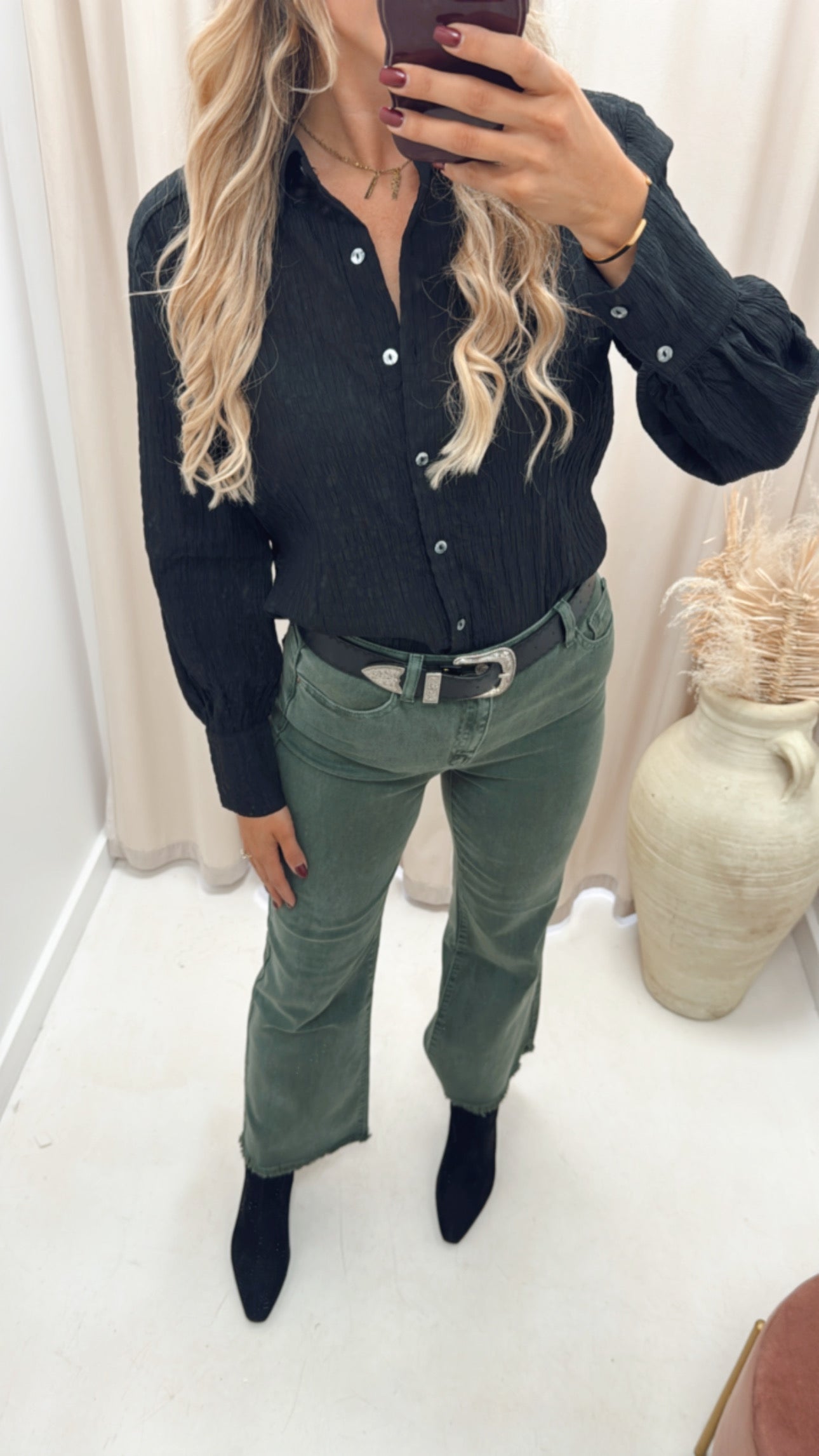 WILLOW DENIM BOOTCUT JEAN  (OLIVE)