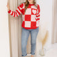 NEW RENATE HEART PRINT CREW NECK (RED/WHITE)