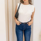 NEW SHEA SHOULDER PLEATED TOP (WHITE)