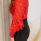 NEW LAYLA LACE CONTRAST SWEATER (RED)