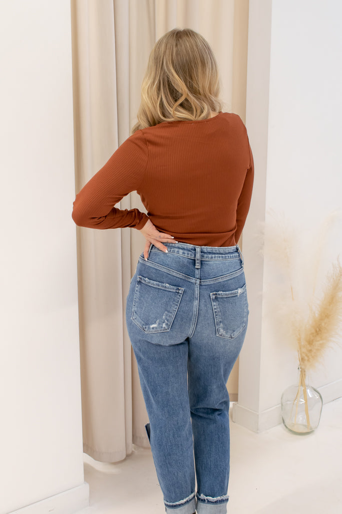 NEW RENEE LONG SLEEVE (RUST)